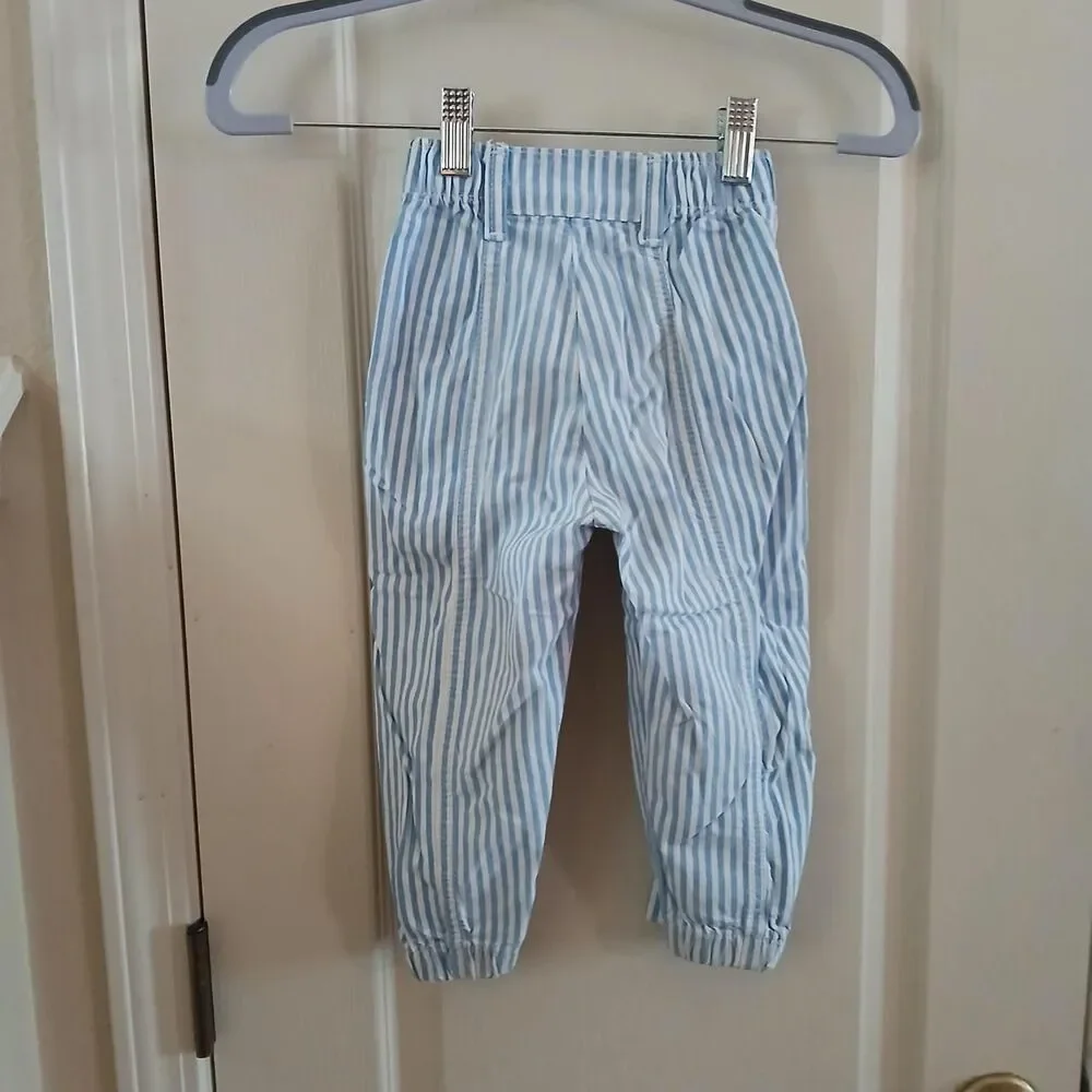 Vintage 80s Little Levi's Hickory Stripe Railroad Striped Pants 3T Retro Stripes